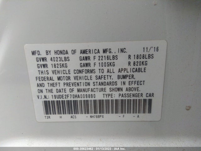 2017 Acura ILX, VIN: 19UDE2F70HA009890