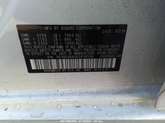4S3GKAD65K3624536 Subaru Impreza Premium