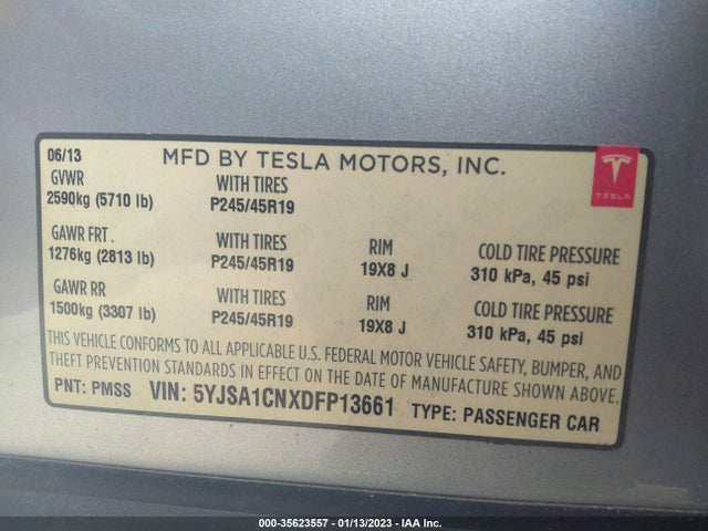 Tesla MODEL S 2013 5YJSA1CNXDFP13661 Image 10