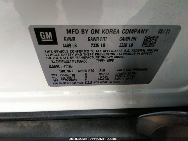 2021 Buick Encore, VIN: KL4MMGSL1MB166456