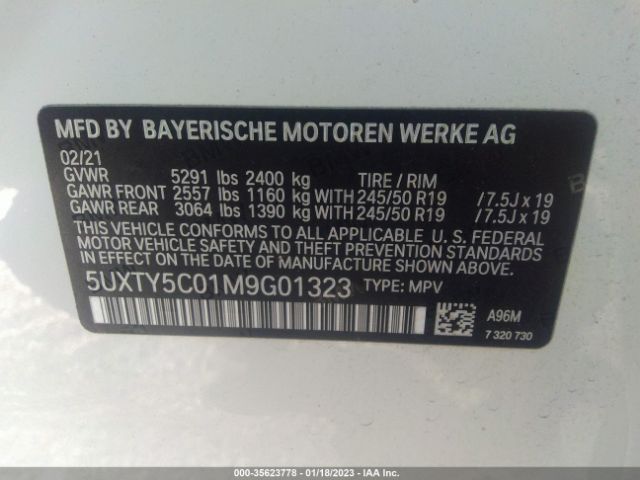 5UXTY5C01M9G01323 BMW X3 Xdrive30i