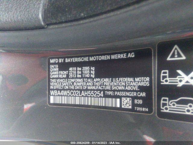 WBA4W5C02LAH55254 BMW 4 Series