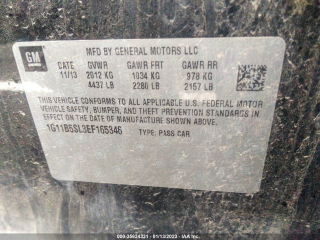 Chevrolet MALIBU LS 2014 1G11B5SL3EF165346 Image 11