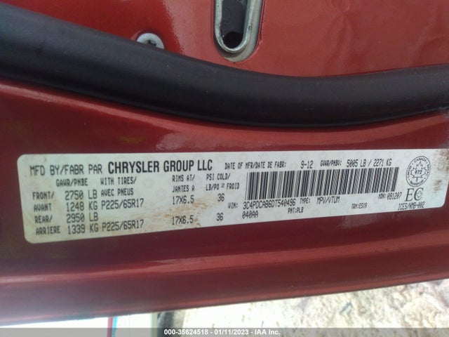 Dodge Journey Canada Value Pkg 2013 3C4PDCAB6DT540496 Image 10