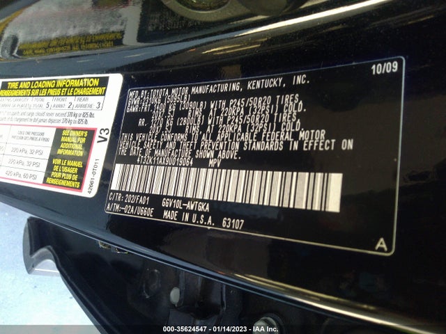 Toyota Venza 2009 4T3ZK11AX9U019064 Image 10