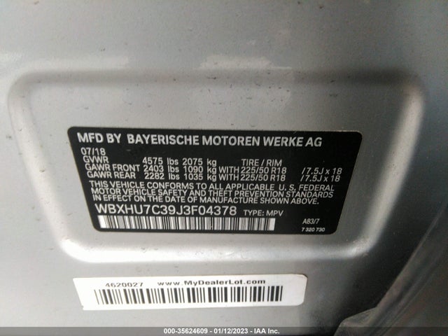 BMW X1 Sdrive28i 2018 WBXHU7C39J3F04378 Image 11