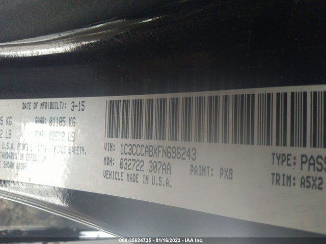 Chrysler 200 Limited 2015 1C3CCCABXFN696243 Image 9