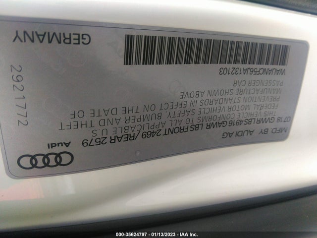 WAUANCF56JA132103 Audi A5 Sportback Premium