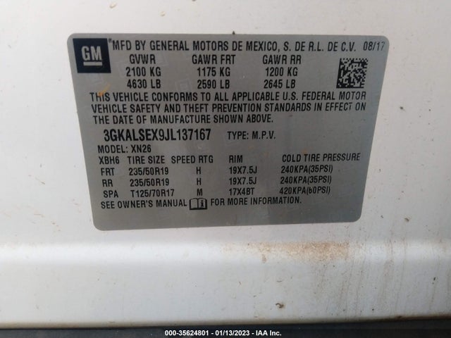 2018 GMC Terrain, VIN: 3GKALSEX9JL137167