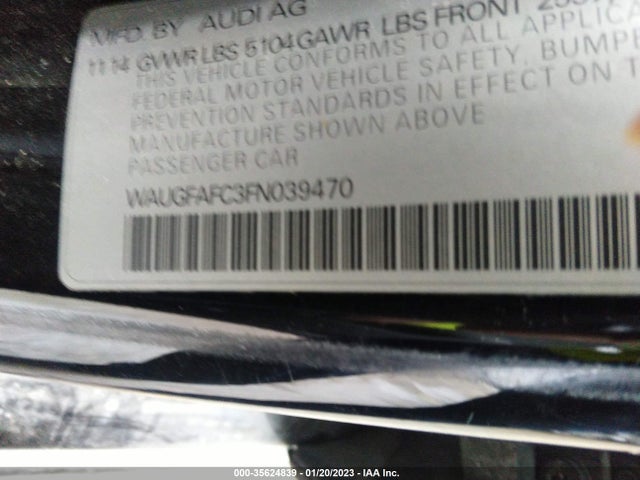 Audi A6 2.0t Premium Plus 2015 WAUGFAFC3FN039470 Image 9