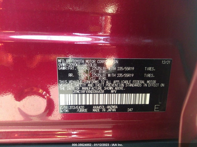 Toyota Rav4 Xle Premium 2022 JTMC1RFVXND086838 Image 10