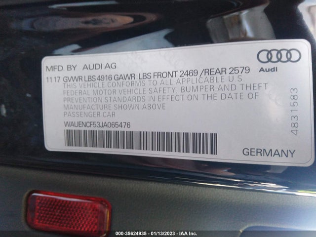 WAUENCF53JA065476 Audi A5 Sportback Premium Plus