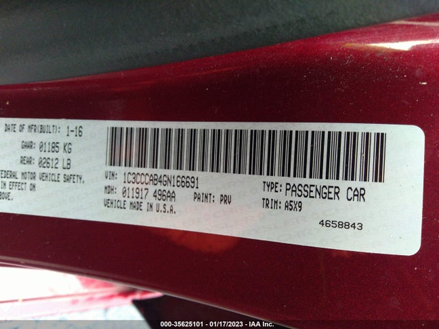 Chrysler 200 Limited 2016 1C3CCCAB4GN166691 Image 10