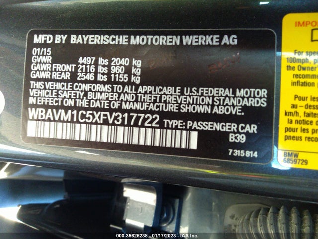 BMW X1 Sdrive28i 2015 WBAVM1C5XFV317722 Image 10