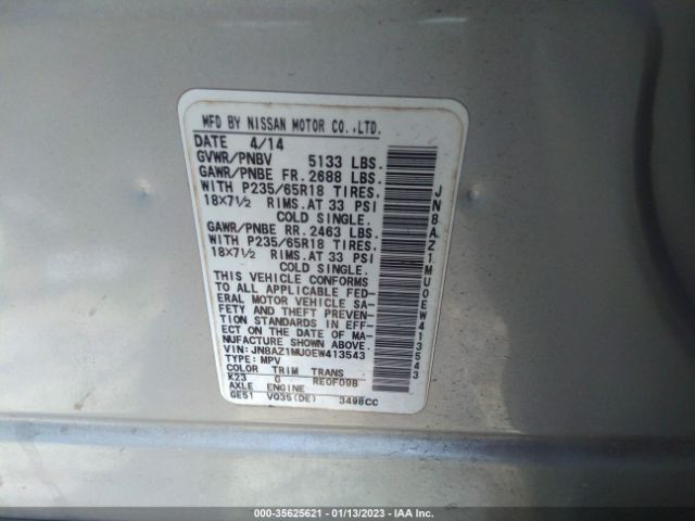 JN8AZ1MU0EW413543 Nissan MURANO S