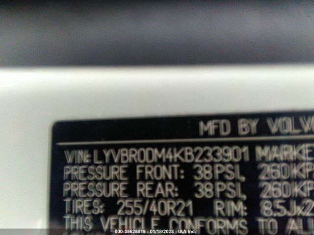 LYVBR0DM4KB233901 Volvo Xc60 R-design