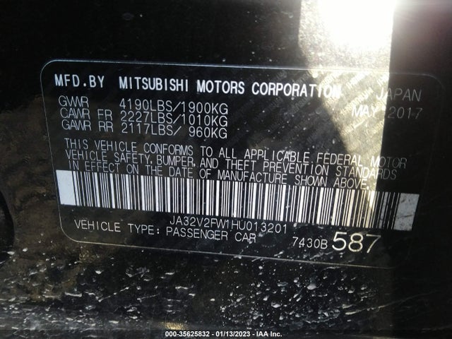 JA32V2FW1HU013201 Mitsubishi Lancer Es/se/sel
