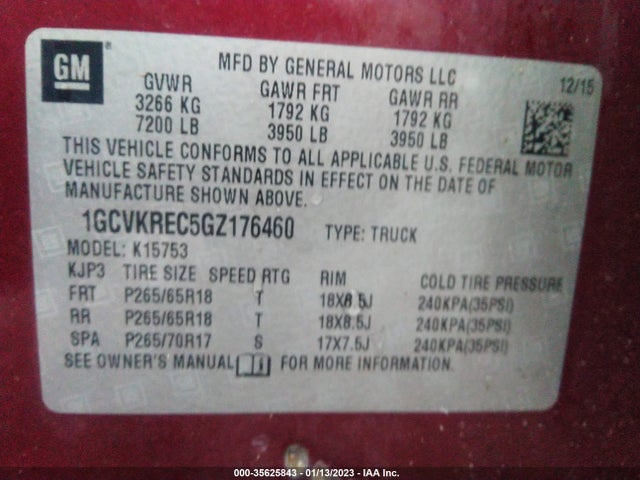 Chevrolet Silverado 1500 Lt 2016 1GCVKREC5GZ176460 Image 9