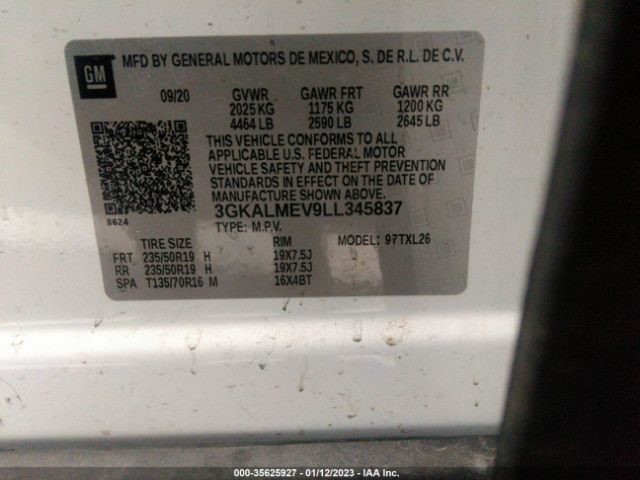 3GKALMEV9LL345837 GMC Terrain Sle