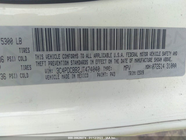 Dodge Journey Sxt 2018 3C4PDCBB2JT474040 Image 9