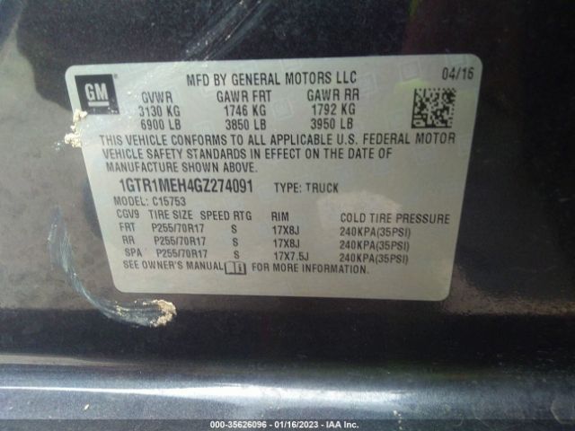 1GTR1MEH4GZ274091 GMC Sierra 1500 Sle
