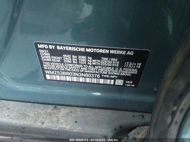 WMZ53BR03N3N80376 Mini Countryman Cooper S