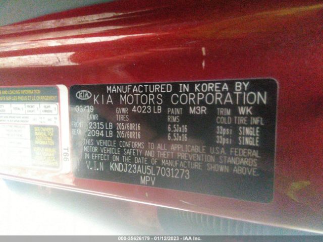 KNDJ23AU5L7031273 KIA SOUL LX