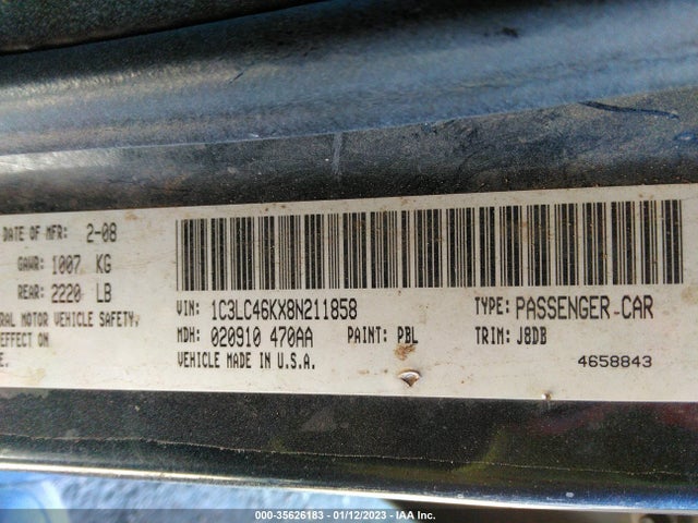 1C3LC46KX8N211858 Chrysler SEBRING LX