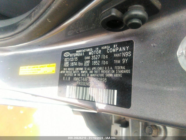 2016 HYUNDAI ACCENT SE VIN: KMHCT4AE7GU032898