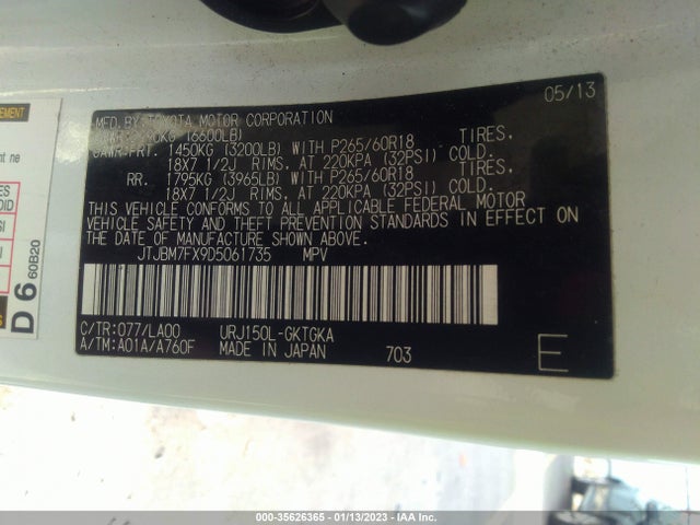 Lexus GX 460 2013 JTJBM7FX9D5061735 Image 9
