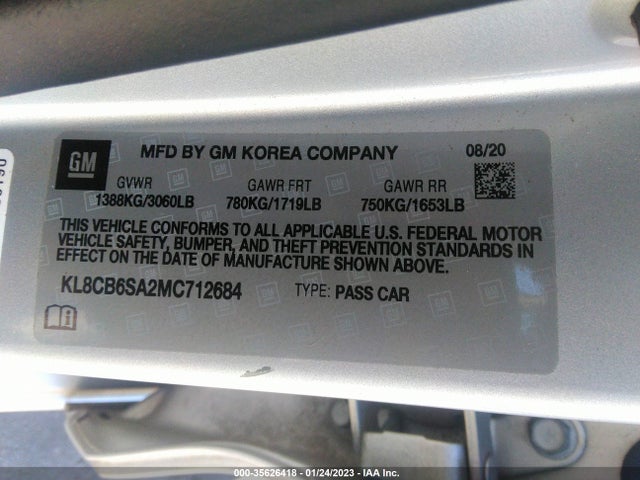 Chevrolet SPARK LS 2021 KL8CB6SA2MC712684 Image 9