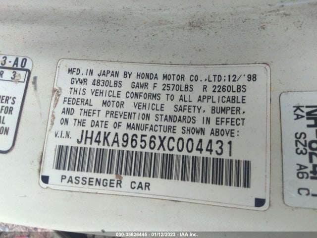 Acura RL 1999 JH4KA9656XC004431 Image 10