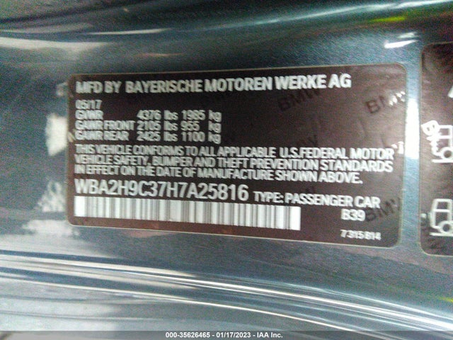 2017 BMW 2 Series, VIN: WBA2H9C37H7A25816