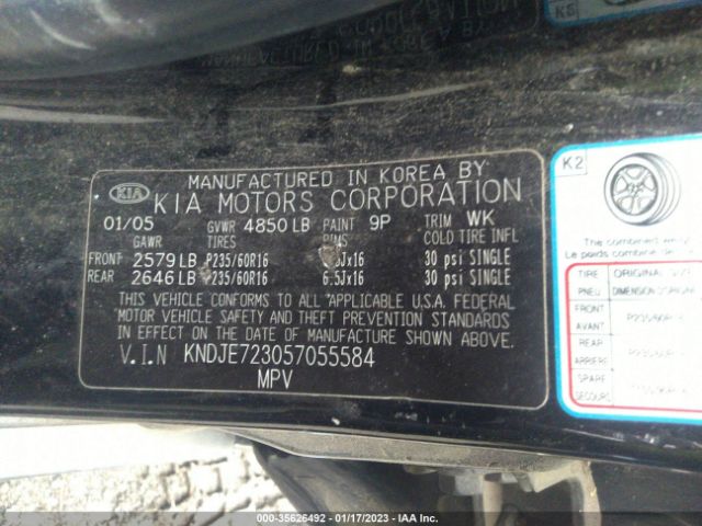 KNDJE723057055584 KIA Sportage Lx/ex