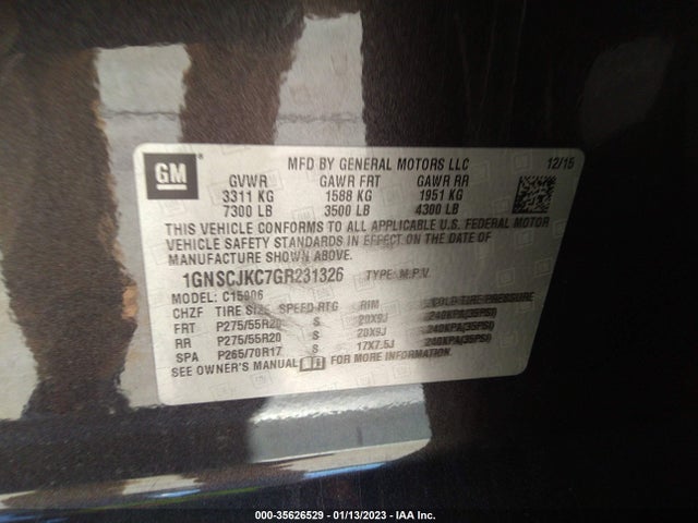 Chevrolet Suburban Ltz 2016 1GNSCJKC7GR231326 Image 9