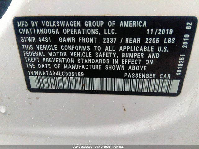 1VWAA7A34LC006189 Volkswagen Passat 2.0t S