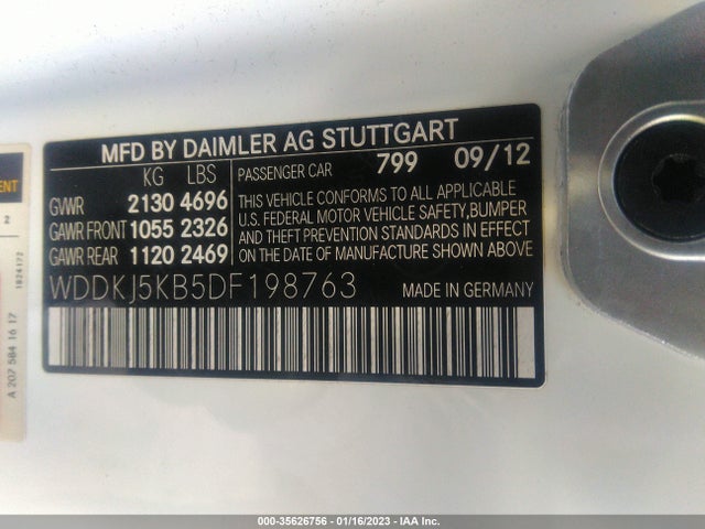 2013 MERCEDES-BENZ E 350 VIN: WDDKJ5KB5DF198763