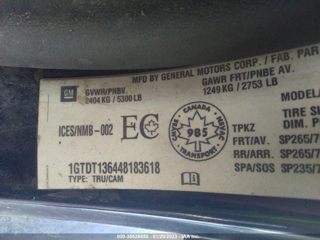 GMC CANYON SLE 2004 1GTDT136448183618 Image 10