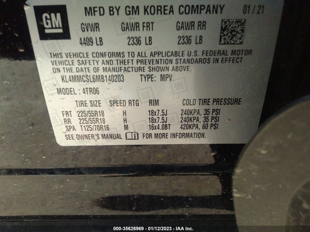 2021 Buick Encore, VIN: KL4MMCSL6MB140203
