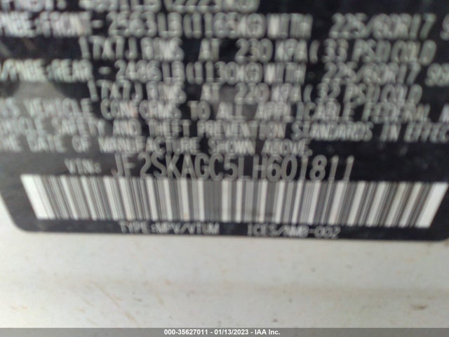 2020 Subaru Forester, VIN: JF2SKAGC5LH601811
