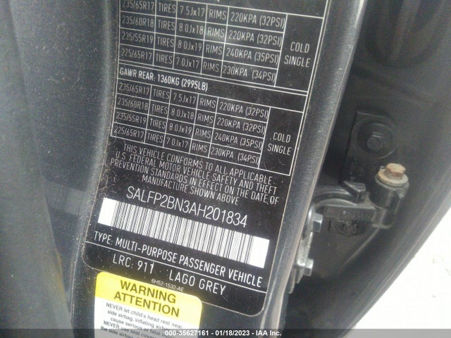 SALFP2BN3AH201834 Land Rover LR2 HSE