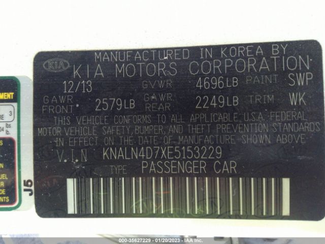 KNALN4D7XE5153229 KIA Cadenza Premium