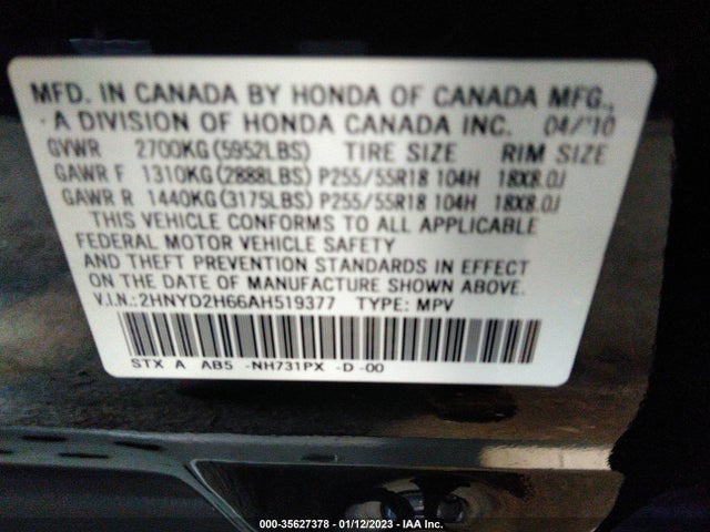 Acura Mdx Technology Pkg 2010 2HNYD2H66AH519377 Image 10