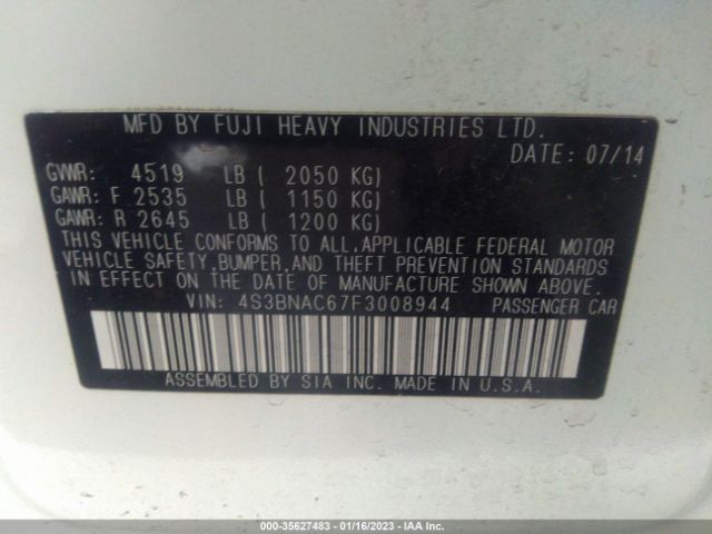 4S3BNAC67F3008944 Subaru Legacy 2.5i Premium