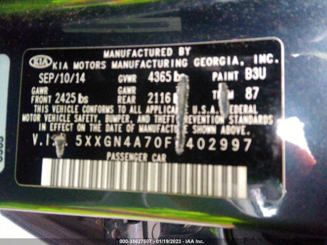 5XXGN4A70FG402997 KIA OPTIMA EX