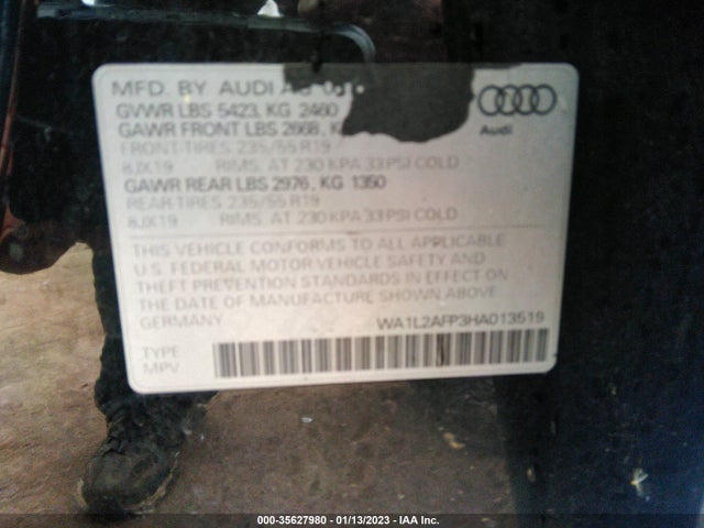 WA1L2AFP3HA013519 Audi Q5 Premium Plus