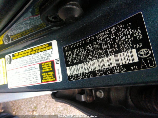 2018 Toyota Corolla, VIN: 2T1BURHE7JC037314