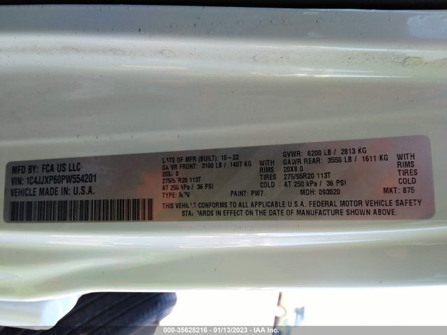 1C4JJXP60PW554201 Jeep Wrangler 4xe Sahara