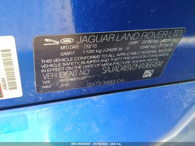 SAJAD4BV2HA966494 Jaguar Xe 35t Premium