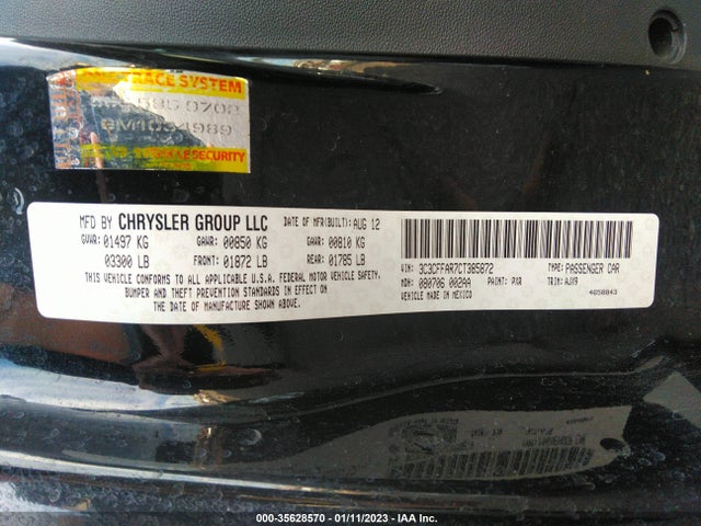 3C3CFFAR7CT385872 Fiat 500 POP